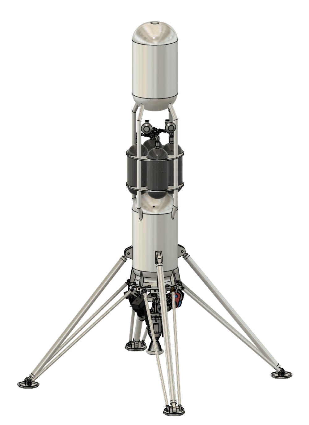 Full CAD render of the Nexus lander