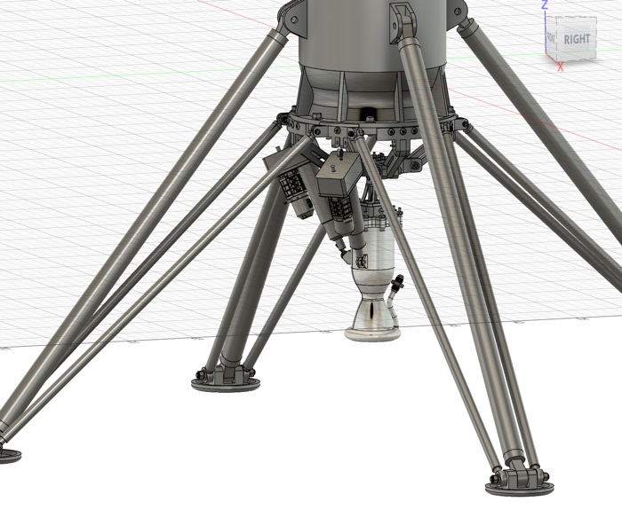 Nexus thrust structure and landing legs