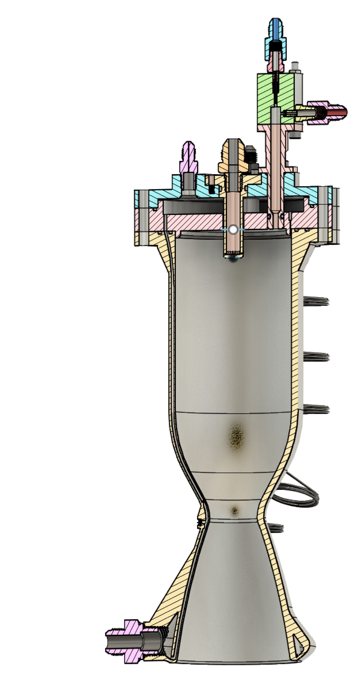 Cross-section CAD render of Hyperion showing internal flow paths
