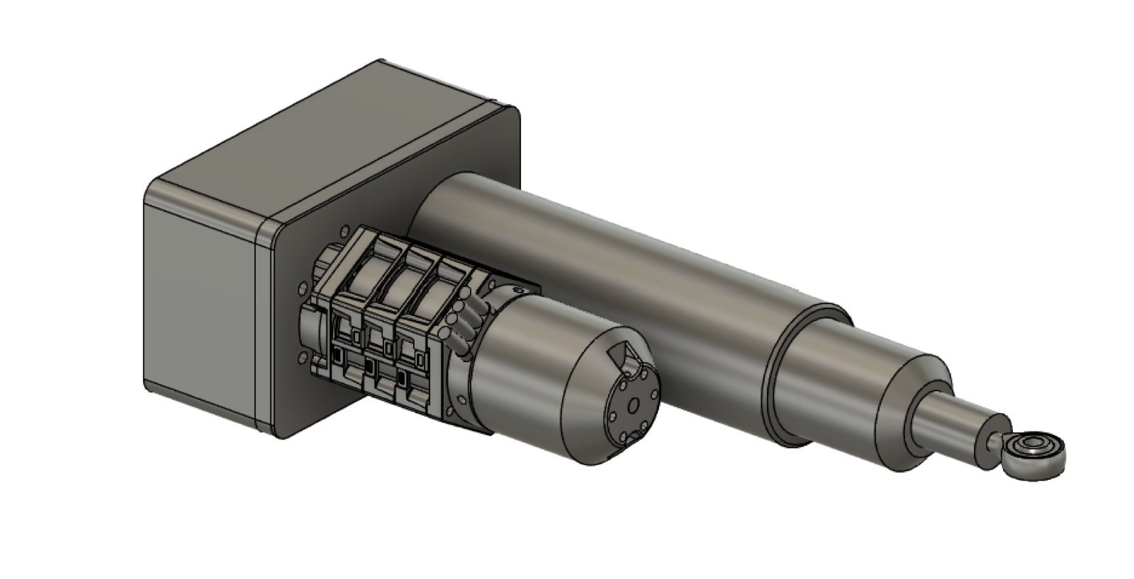 CAD render of the custom thrust vector control actuator